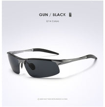 Carica l&#39;immagine nel visualizzatore di Gallery, men&#39;s aluminum-magnesium car drivers Half-frame goggles anti-glare sunglasses Polarized Driving Gozluk erkek