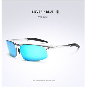 men's aluminum-magnesium car drivers Half-frame goggles anti-glare sunglasses Polarized Driving Gozluk erkek
