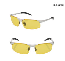 Carica l&#39;immagine nel visualizzatore di Gallery, men&#39;s aluminum-magnesium car drivers night vision goggles anti-glare polarizer sunglasses Polarized Driving Glasses