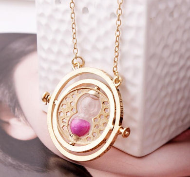 Hot Sell Harry time turner Potter necklace hourglass vintage pendant Hermione Granger for women lady girl wholesale