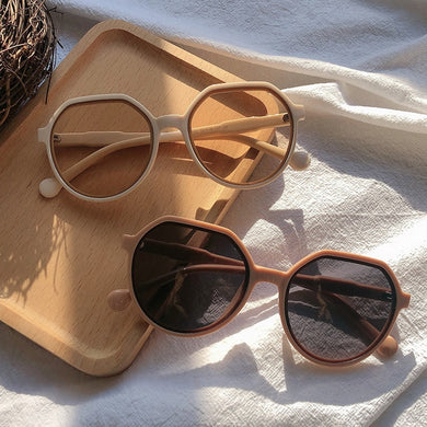 Selling Candy Color Simple Sunglasses Sweet and Versatile Ladies Sunglasses Personality Trend Round Frame Sunglasses