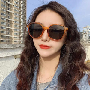 Selling Candy Color Simple Sunglasses Sweet and Versatile Ladies Sunglasses Personality Trend Round Frame Sunglasses