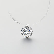 Carica l&#39;immagine nel visualizzatore di Gallery, Hot Selling Fashion Invisible Fishing Line Silver Necklace Shiny Zircon Pendant Trendy Pearl Transparent Women Choker Necklace