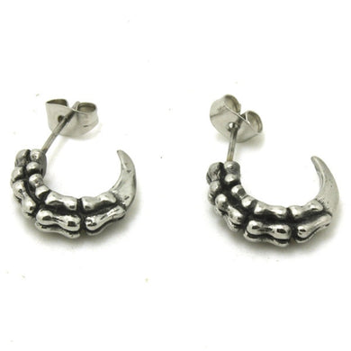 Hot Selling Ghost Bone Teeth Co Earrings 316L Stainless Steel Band Party Rock Animal Bone Stud Earrings
