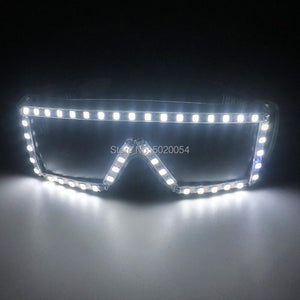 Vendita di occhiali da sole da uomo occhiali luminosi occhiali luminosi a led abbigliamento puntelli per costumi occhiali da sole a led occhiali moda