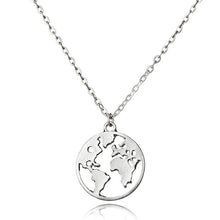 Carica l&#39;immagine nel visualizzatore di Gallery, Vendita calda rotonda vuota multi doppi strati mappa del mondo collana moda viaggio all&#39;aperto amante terra D regalo gioielli personalizzati 