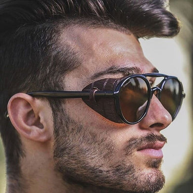 Style Retro personality punk glasses vintage sunglasses aviation sun glasses Double beam glasses Gafas de sol para hombres