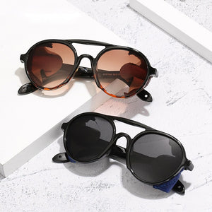 Style Retro personality punk glasses vintage sunglasses aviation sun glasses Double beam glasses Gafas de sol para hombres