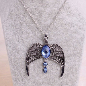 Hot fashion fan necklace lost neck Magic crystal wing necklace wholesale jewelry gift