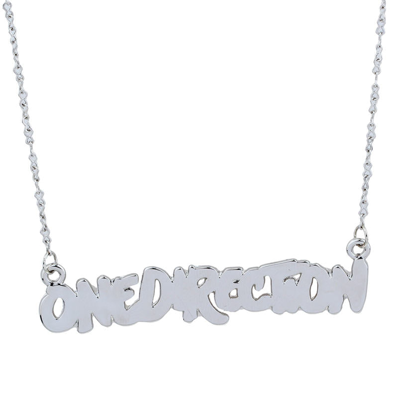 Hot new fashion designer silver plated one direction pendant necklace 1D choker necklaces & pendants men jewelry bijoux collares