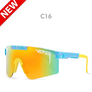 pit viper flat top eyewear tr90 black frame mirrored lens windproof sport  polarized sunglasses for man / woman uv400