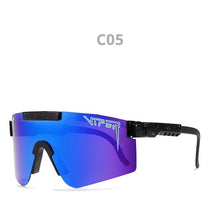 Load image into Gallery viewer, pit viper flat top eyewear tr90 black frame mirrored lens windproof sport  polarized sunglasses for man / woman uv400