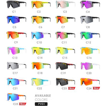 Load image into Gallery viewer, pit viper flat top eyewear tr90 black frame mirrored lens windproof sport  polarized sunglasses for man / woman uv400