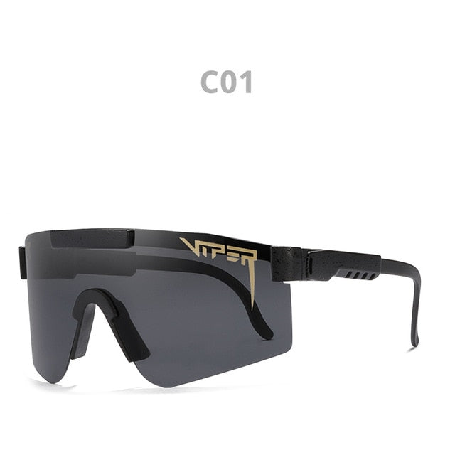 pit viper flat top eyewear tr90 black frame mirrored lens windproof sport  polarized sunglasses for man / woman uv400