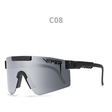 Load image into Gallery viewer, pit viper flat top eyewear tr90 black frame mirrored lens windproof sport  polarized sunglasses for man / woman uv400
