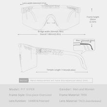 Load image into Gallery viewer, pit viper flat top eyewear tr90 black frame mirrored lens windproof sport  polarized sunglasses for man / woman uv400