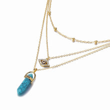 Load image into Gallery viewer, Hexagonal Column Quartz Necklaces Pendants Fashion Natural Stone Bullet Pink Crystal Pendant Necklace For Women Jewelry