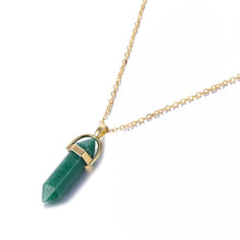 Load image into Gallery viewer, Hexagonal Column Quartz Necklaces Pendants Fashion Natural Stone Bullet Pink Crystal Pendant Necklace For Women Jewelry