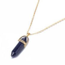 Load image into Gallery viewer, Hexagonal Column Quartz Necklaces Pendants Fashion Natural Stone Bullet Pink Crystal Pendant Necklace For Women Jewelry