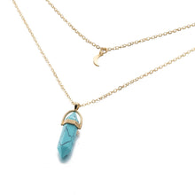 Load image into Gallery viewer, Hexagonal Column Quartz Necklaces Pendants Fashion Natural Stone Bullet Pink Crystal Pendant Necklace For Women Jewelry