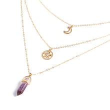 Load image into Gallery viewer, Hexagonal Column Quartz Necklaces Pendants Fashion Natural Stone Bullet Pink Crystal Pendant Necklace For Women Jewelry