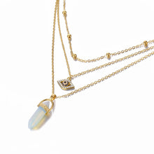 Load image into Gallery viewer, Hexagonal Column Quartz Necklaces Pendants Fashion Natural Stone Bullet Pink Crystal Pendant Necklace For Women Jewelry