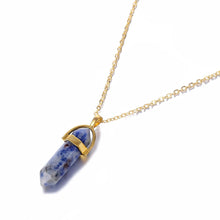 Load image into Gallery viewer, Hexagonal Column Quartz Necklaces Pendants Fashion Natural Stone Bullet Pink Crystal Pendant Necklace For Women Jewelry