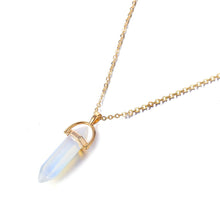 Load image into Gallery viewer, Hexagonal Column Quartz Necklaces Pendants Fashion Natural Stone Bullet Pink Crystal Pendant Necklace For Women Jewelry