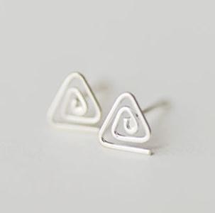 Hot sell 2016 New fashion geometric men`stud earrings wholesale 925 sterling silver fashion jewelry