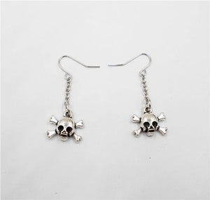 Hot wholesale fashion charm skull pendant earrings Statement * bead charm dangle earring jewelry earings vintage retro