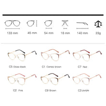 Load image into Gallery viewer, Hotony Eyeglasses Frame for Women Blue Light Blocking Eyewear Female Optical Glasses UV400 Prescription Spectacles Woman Fashion