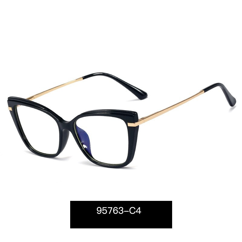 Hotony Optical Glasses Frame for Women Eyewear Blue Light Blocking Eyewear UV400 Prescription Spectacles Full Rim Female
