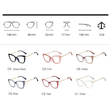 Load image into Gallery viewer, Hotony Optical Glasses Frame for Women Eyewear Blue Light Blocking Eyewear UV400 Prescription Spectacles Full Rim Female