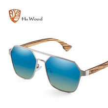Carica l&#39;immagine nel visualizzatore di Gallery, Occhiali da sole Hu Wood da uomo con lenti rosse polarizzate, marchio fatto a mano, Cool UV400, guida con custodia Oculos GR8039 
