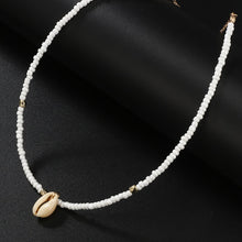 Load image into Gallery viewer, Bohemian Green Rhinestone Shell Choker Pendant Necklace for Women Charming Bead Jewelry Beach Outfits Collares 6947