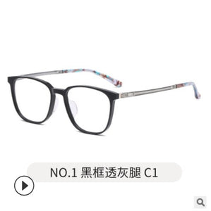 Huamu spectacle frame full frame elegant personality big face retro eyeglass frame flat lens