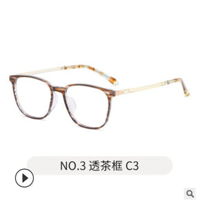 Huamu spectacle frame full frame elegant personality big face retro eyeglass frame flat lens