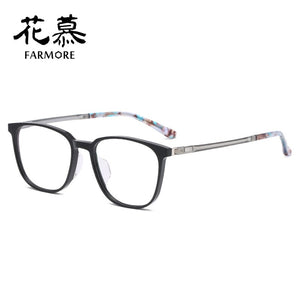 Huamu spectacle frame full frame elegant personality big face retro eyeglass frame flat lens