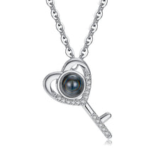 Load image into Gallery viewer, I Love You Necklace 100 Languages Heart Love Necklace Love Memory Projection Pendant Necklace for Women Gifts for Mother&#39;s Day