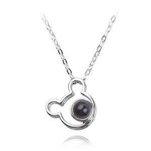 I Love You Necklace 100 Languages Heart Love Necklace Love Memory Projection Pendant Necklace for Women Gifts for Mother's Day