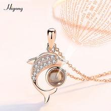 Load image into Gallery viewer, I Love You Necklace 100 Languages Heart Love Necklace Love Memory Projection Pendant Necklace for Women Gifts for Mother&#39;s Day