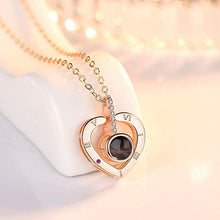 Load image into Gallery viewer, I Love You Necklace 100 Languages Heart Love Necklace Love Memory Projection Pendant Necklace for Women Gifts for Mother&#39;s Day