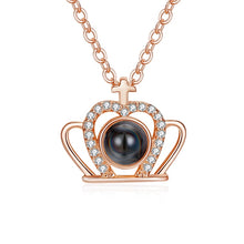 Load image into Gallery viewer, I Love You Necklace 100 Languages Heart Love Necklace Love Memory Projection Pendant Necklace for Women Gifts for Mother&#39;s Day