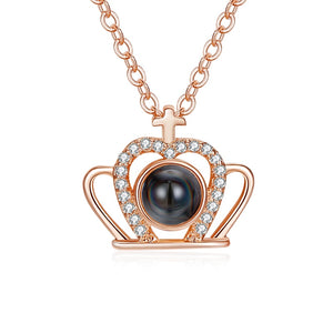 I Love You Necklace 100 Languages Heart Love Necklace Love Memory Projection Pendant Necklace for Women Gifts for Mother's Day