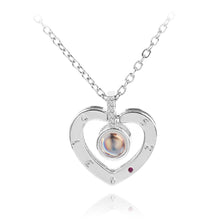 Load image into Gallery viewer, I Love You Necklace 100 Languages Heart Love Necklace Love Memory Projection Pendant Necklace for Women Gifts for Mother&#39;s Day