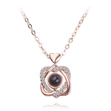 Load image into Gallery viewer, I Love You Necklace 100 Languages Heart Love Necklace Love Memory Projection Pendant Necklace for Women Gifts for Mother&#39;s Day
