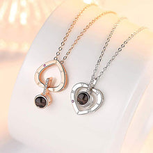 Load image into Gallery viewer, I Love You Necklace 100 Languages Heart Love Necklace Love Memory Projection Pendant Necklace for Women Gifts for Mother&#39;s Day