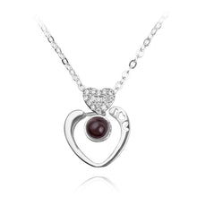 Load image into Gallery viewer, I Love You Necklace 100 Languages Heart Love Necklace Love Memory Projection Pendant Necklace for Women Gifts for Mother&#39;s Day