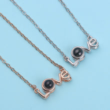 Load image into Gallery viewer, I Love You Necklace 100 Languages Heart Love Necklace Love Memory Projection Pendant Necklace for Women Gifts for Mother&#39;s Day