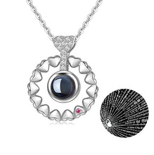 Load image into Gallery viewer, I Love You Necklace 100 Languages Heart Love Necklace Love Memory Projection Pendant Necklace for Women Gifts for Mother&#39;s Day
